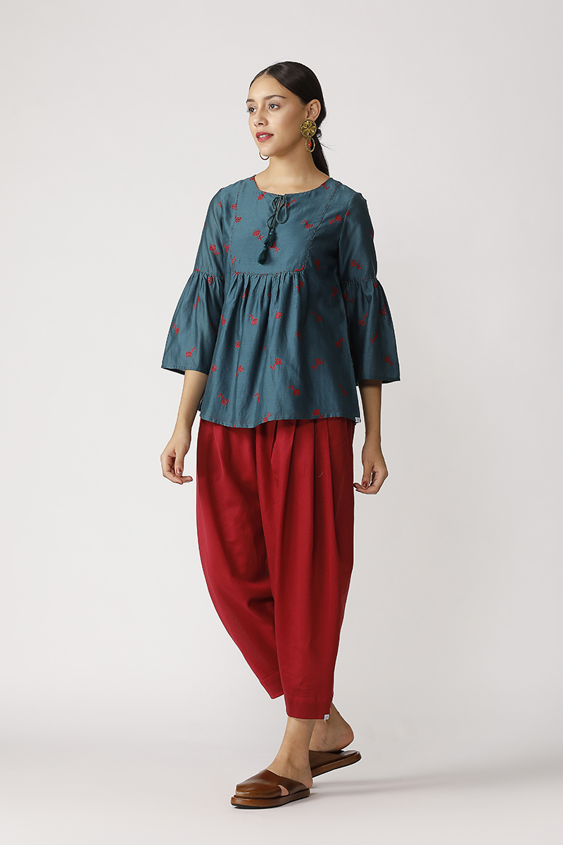 Triffis Embroidered Peasant Top